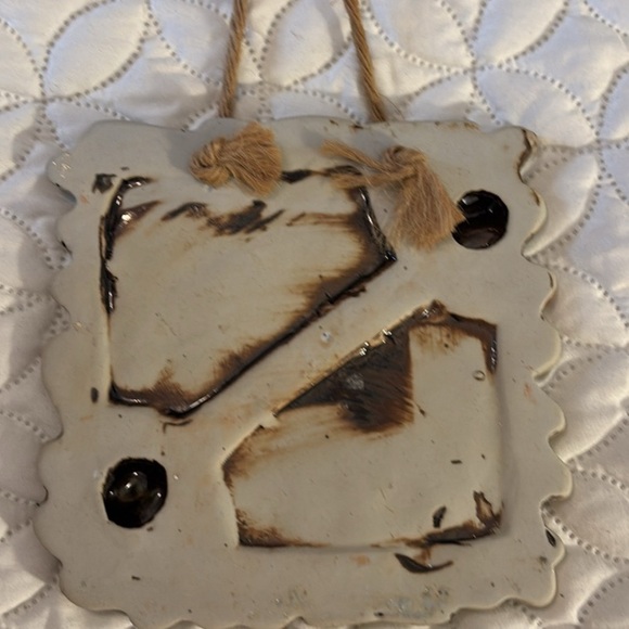 Ceramic Blue Angel Fish Wall Hanging 6” Square - Picture 2 of 4